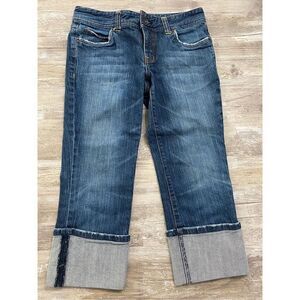 Mossimo Denim Capri Jeans Cropped Cuffed Juniors Size 5